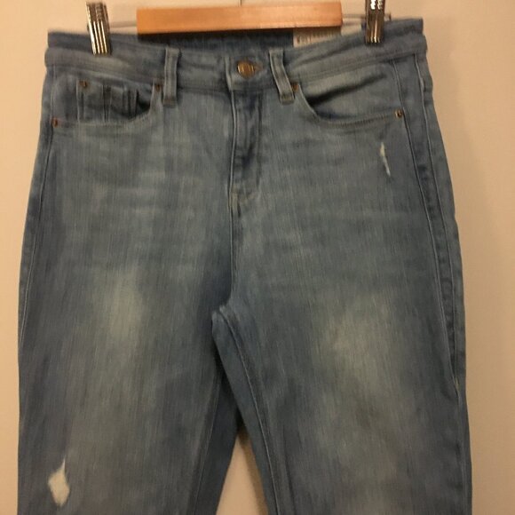 Esprit Blue Slim Fit 98% Cotton Distressed Denim Jeans - Picture 4 of 16